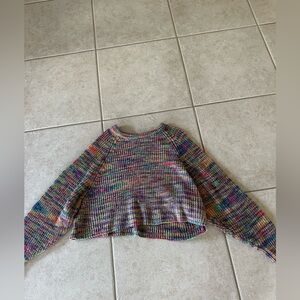 Rainbow cropped sweatshirt